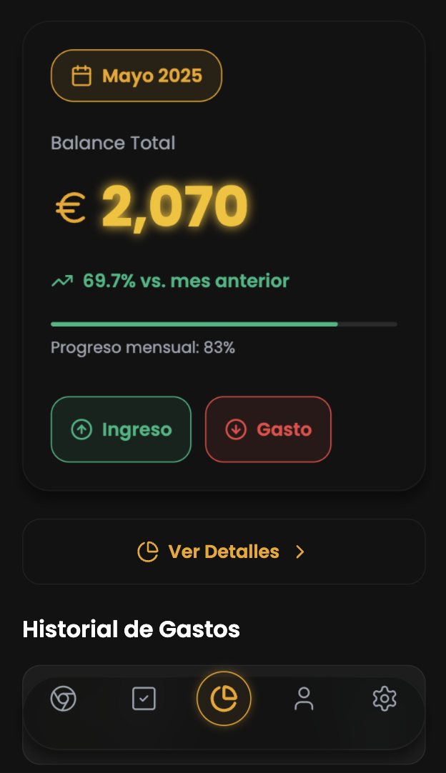 Pantalla de hábitos HustleX