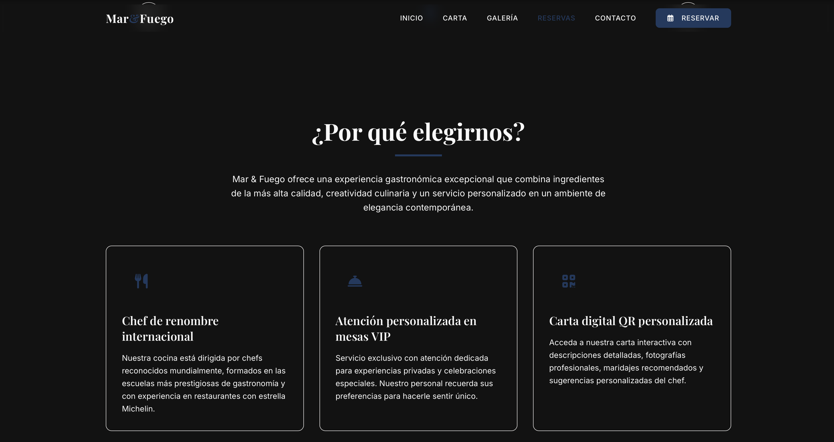 Testimonios Mar & Fuego